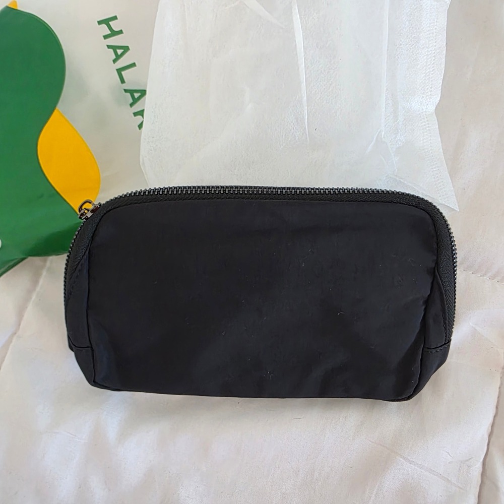 HALARA‎ Black Nylon Belt Bag Fanny Pack Pouch Bag Organizer